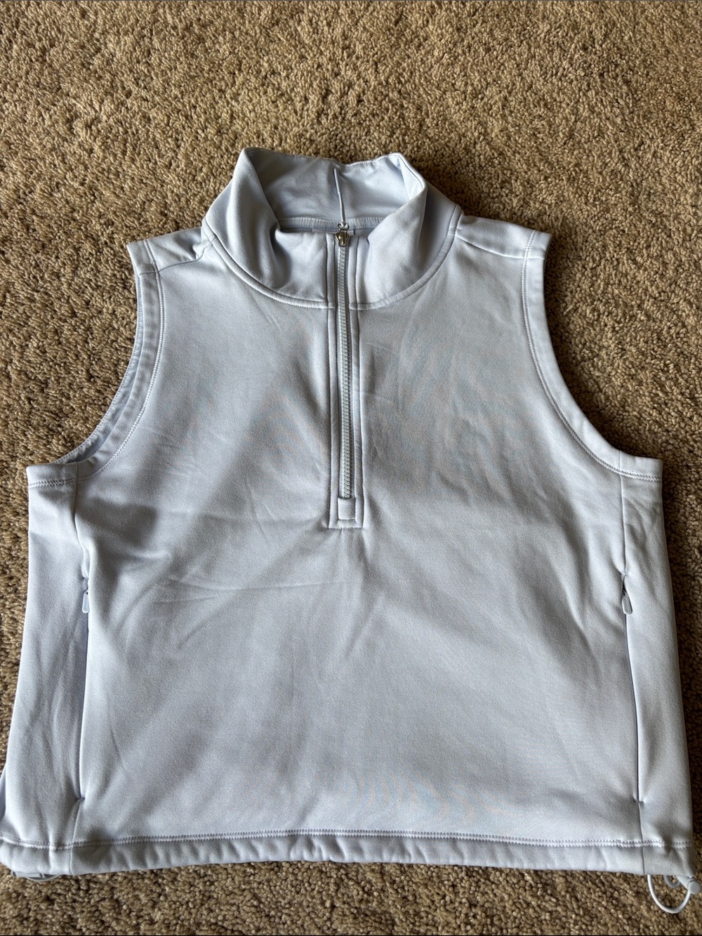 Women’s Athleta Unstoppable 1/2 Zip Cropped Vest White Size L